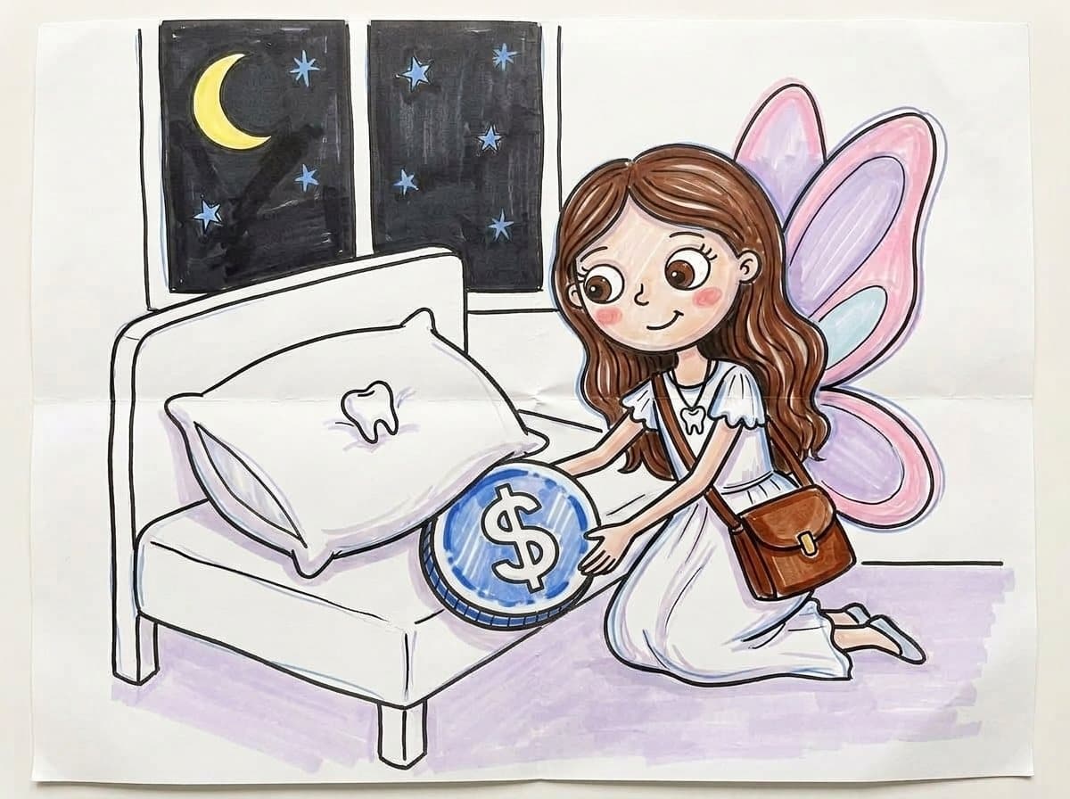 Tanda slides a Dollar coin under the pillow