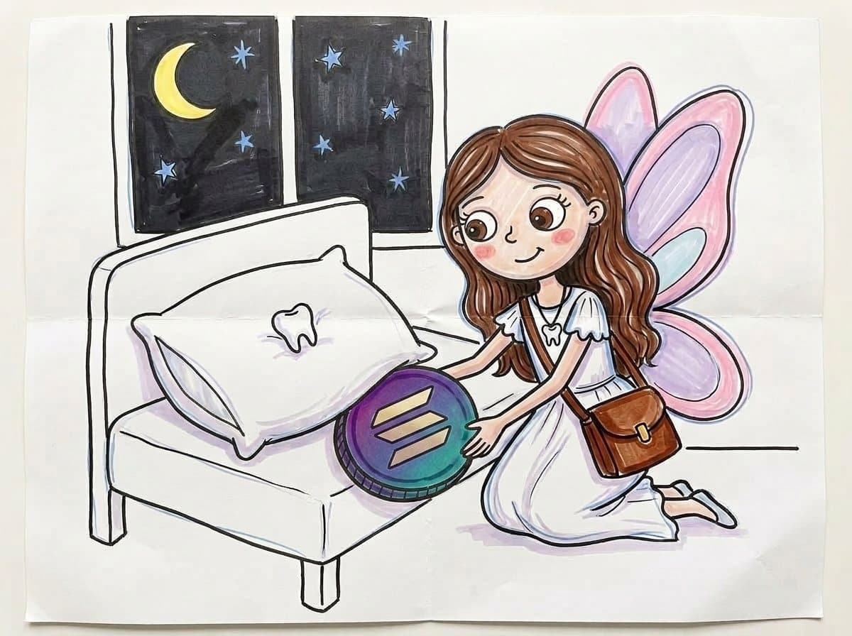 Tanda slides a Solana coin under the pillow