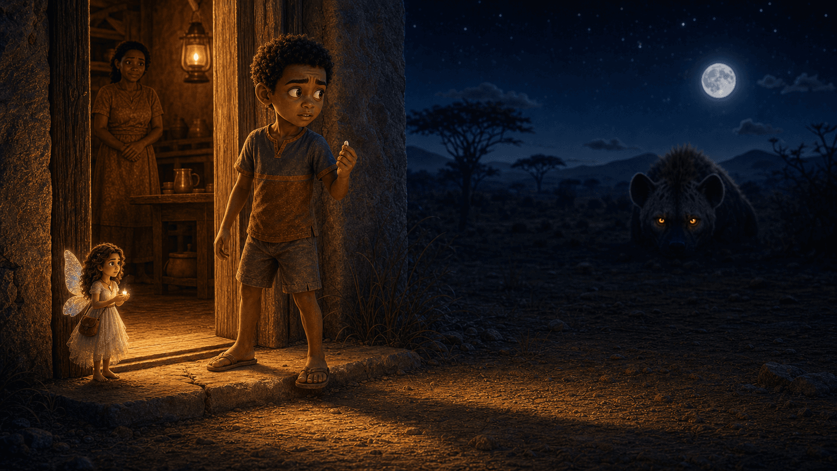 Illustration for Waraba at the Edge of the Light, page 1